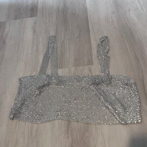 Hot Miami Styles rhinestone top size small